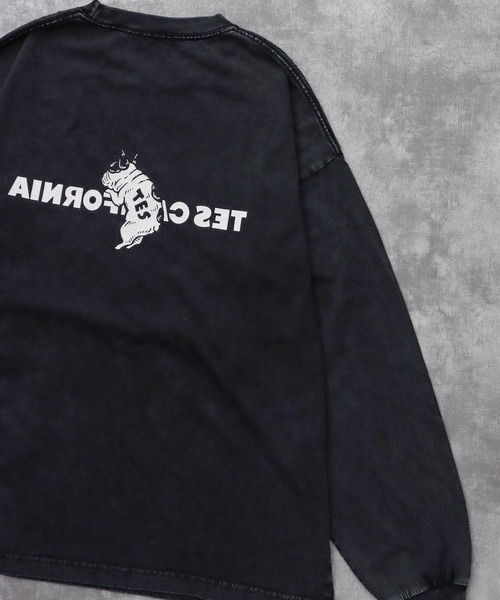 The Endless Summer(エンドレスサマー)の「TES CALIFORNIA LOGO PIGMENT LONG SLEEVE BIG T-SHIRT / ロンT(Tシャツ/カットソー・メンズ・グリーン/ネイビー/ブラック/サックスブルー・SMALL/MEDIUM/LARGE/X-LARGE)」の10枚目の写真