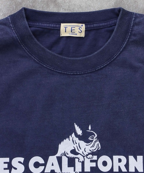 TES CALIFORNIA LOGO PIGMENT LONG SLEEVE BIG T-SHIRT / ロンT（T