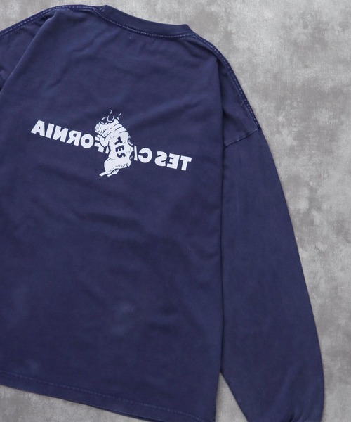 The Endless Summer(エンドレスサマー)の「TES CALIFORNIA LOGO PIGMENT LONG SLEEVE BIG T-SHIRT / ロンT(Tシャツ/カットソー・メンズ・グリーン/ネイビー/ブラック/サックスブルー・SMALL/MEDIUM/LARGE/X-LARGE)」の20枚目の写真