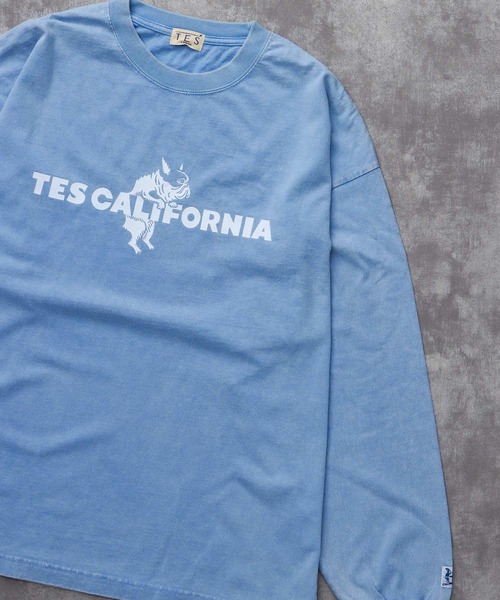 The Endless Summer(エンドレスサマー)の「TES CALIFORNIA LOGO PIGMENT LONG SLEEVE BIG T-SHIRT / ロンT(Tシャツ/カットソー・メンズ・グリーン/ネイビー/ブラック/サックスブルー・SMALL/MEDIUM/LARGE/X-LARGE)」の22枚目の写真