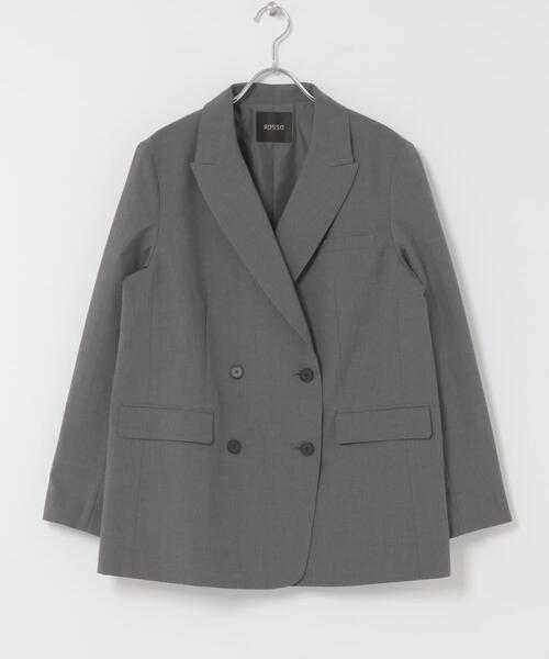 美品✨ハリスツイードグレー系チェック テーラードジャケットアーバンリサーチロッソ URBAN RESEARCH ROSSO グレー テーラードジャケット URBAN RESEARCH