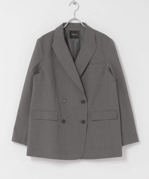 URBAN RESEARCH ROSSO WOMEN(アーバンリサーチ ロッソ)の「ウール混防シワテーラードジャケット(その他アウター・レディース・グレー/ネイビー・38/36)」の3枚目の写真