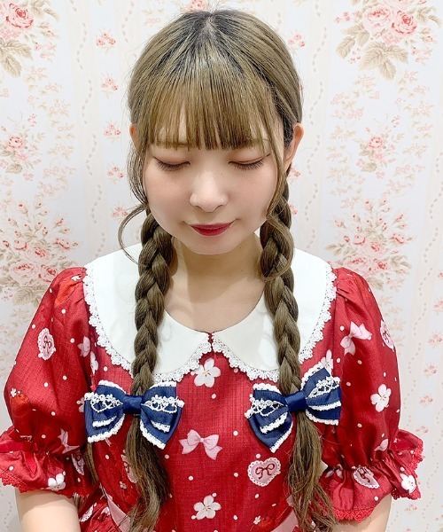 Chalmiere（シャルミエール）の「リボンクリップセット（バレッタ/ヘアクリップ・レディース・ネイビー/ホワイト/レッド/グリーン/ピンク/サックスブルー/ブラック・FREE）」の18枚目の写真