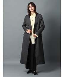 CIS.（シス）の「CIS． デュアルスタイルコートドレス ウォッシャブル ヘリンボーンツイード（ワンピース）」