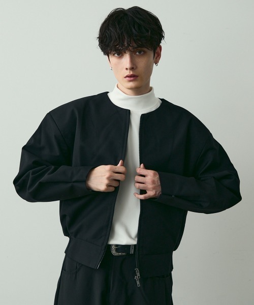 No-Collar Zip Blouson / ノーカラージップブルゾン（ノーカラー
