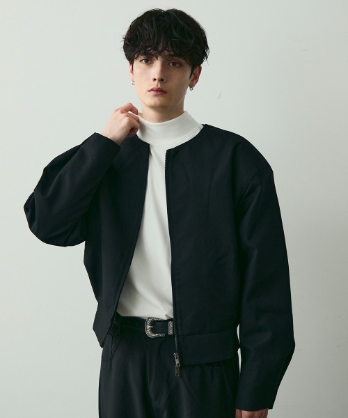 No-Collar Zip Blouson / ノーカラージップブルゾン（ノーカラー