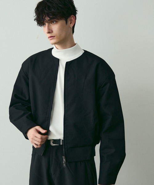 No-Collar Zip Blouson / ノーカラージップブルゾン（ノーカラー