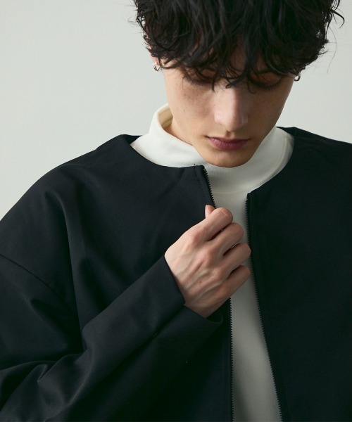 No-Collar Zip Blouson / ノーカラージップブルゾン（ノーカラー