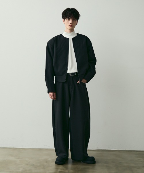 No-Collar Zip Blouson / ノーカラージップブルゾン（ノーカラー