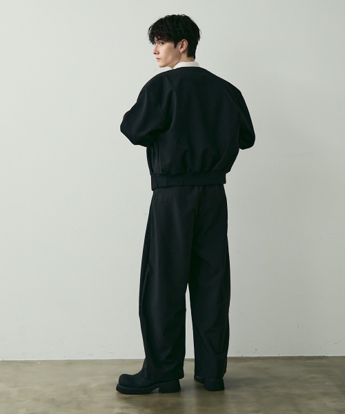 セール】No-Collar Zip Blouson / ノーカラージップブルゾン