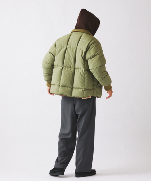 NANGA（ナンガ）の「NANGA / ナンガ 別注 リブ ダウンジャケット（ダウンジャケット/コート・メンズ・エメラルドブルー/ブラック/サファリグリーン・LARGE/MEDIUM）」の4枚目の写真