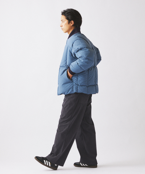 NANGA（ナンガ）の「NANGA / ナンガ 別注 リブ ダウンジャケット（ダウンジャケット/コート・メンズ・エメラルドブルー/ブラック/サファリグリーン・LARGE/MEDIUM）」の12枚目の写真