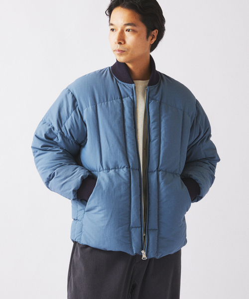 NANGA（ナンガ）の「NANGA / ナンガ 別注 リブ ダウンジャケット（ダウンジャケット/コート・メンズ・エメラルドブルー/ブラック/サファリグリーン・LARGE/MEDIUM）」の15枚目の写真