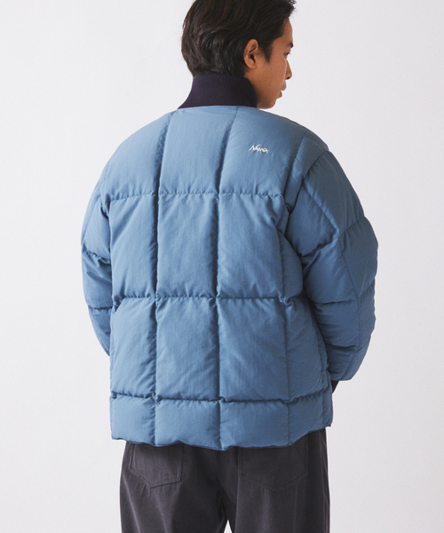 NANGA（ナンガ）の「NANGA / ナンガ 別注 リブ ダウンジャケット（ダウンジャケット/コート・メンズ・エメラルドブルー/ブラック/サファリグリーン・LARGE/MEDIUM）」の17枚目の写真