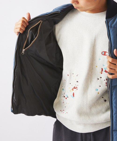 NANGA（ナンガ）の「NANGA / ナンガ 別注 リブ ダウンジャケット（ダウンジャケット/コート・メンズ・エメラルドブルー/ブラック/サファリグリーン・LARGE/MEDIUM）」の20枚目の写真