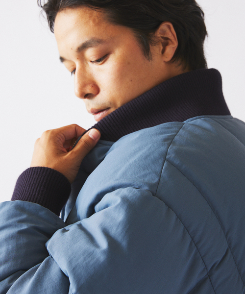 NANGA（ナンガ）の「NANGA / ナンガ 別注 リブ ダウンジャケット（ダウンジャケット/コート・メンズ・エメラルドブルー/ブラック/サファリグリーン・LARGE/MEDIUM）」の21枚目の写真