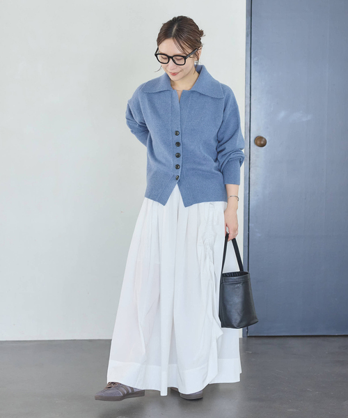 2025FW 新作】MUSICオープンカラーカーディガン（カーディガン