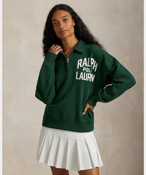 ロゴ フリース クォータージップ（その他トップス）｜POLO RALPH