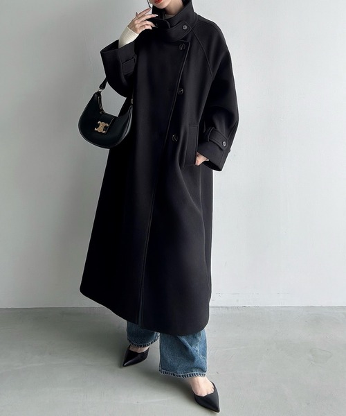 Meiru（メイル）の「3wayカラーロングコート（ステンカラーコート・レディース・ブラウン/ブラック/ダークグレー・SMALL/LARGE/MEDIUM）」の4枚目の写真