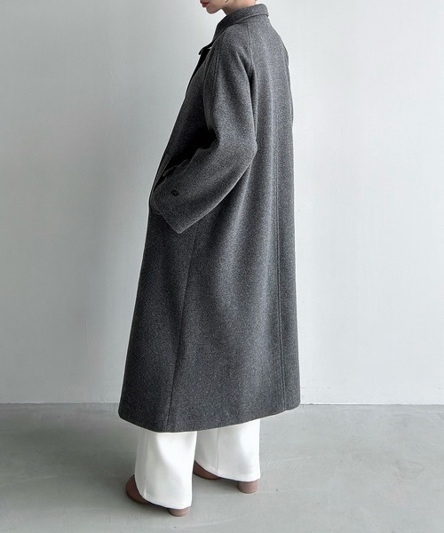 Meiru（メイル）の「3wayカラーロングコート（ステンカラーコート・レディース・ブラウン/ブラック/ダークグレー・SMALL/LARGE/MEDIUM）」の18枚目の写真