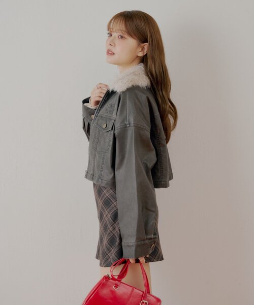 日本製✩ウール95%✩ブルーフォックス✩ノーカラー✩ファー取り外し可能 PRE ORDER 25'WINTER COLLECTION starring Konoha Tsukamoto