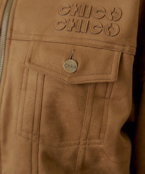 WEB限定】ファー取り外し胸ロゴショート丈ブルゾン（ブルゾン