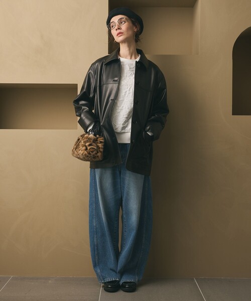 BEAUTY&YOUTH UNITED ARROWS（ビューティーアンドユースユナイテッドアローズ）の「ボタニカルジャガード プルオーバー（Tシャツ/カットソー・レディース・ブラック/ダークグレー/オフホワイト/ライム・FREE）」の10枚目の写真