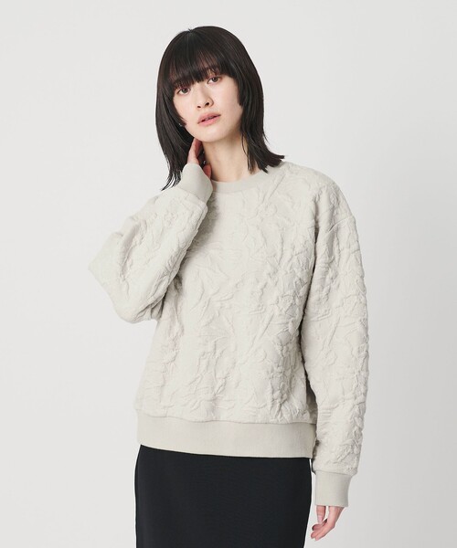 BEAUTY&YOUTH UNITED ARROWS（ビューティーアンドユースユナイテッドアローズ）の「ボタニカルジャガード プルオーバー（Tシャツ/カットソー・レディース・ブラック/ダークグレー/オフホワイト/ライム・FREE）」の14枚目の写真