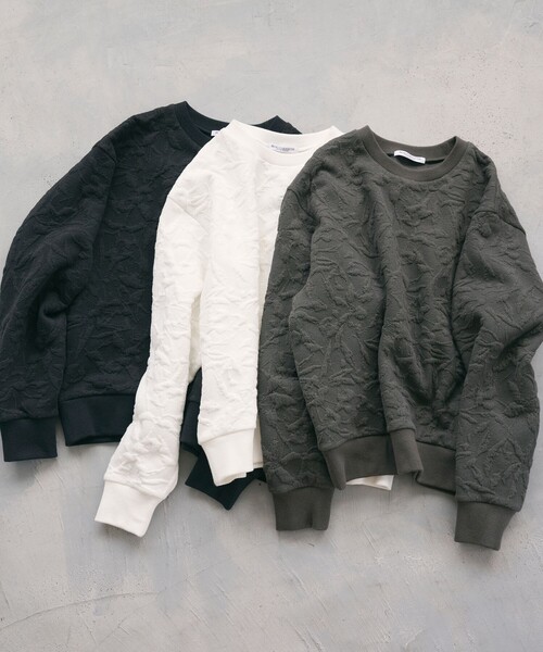 BEAUTY&YOUTH UNITED ARROWS（ビューティーアンドユースユナイテッドアローズ）の「ボタニカルジャガード プルオーバー（Tシャツ/カットソー・レディース・ブラック/ダークグレー/オフホワイト/ライム・FREE）」の17枚目の写真