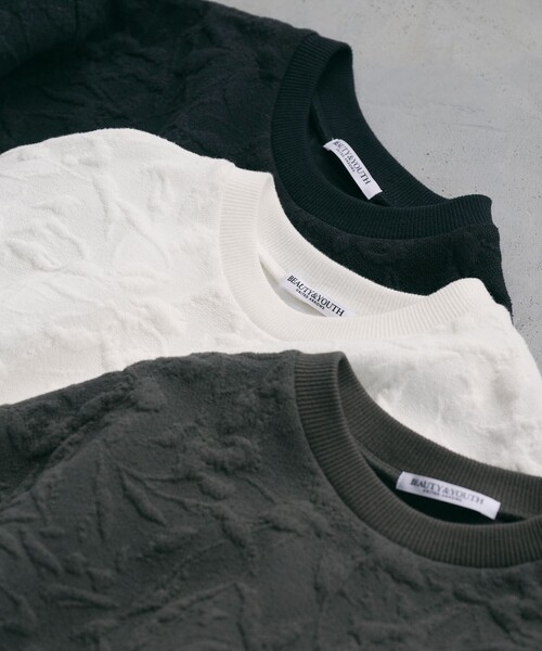 BEAUTY&YOUTH UNITED ARROWS（ビューティーアンドユースユナイテッドアローズ）の「ボタニカルジャガード プルオーバー（Tシャツ/カットソー・レディース・ブラック/ダークグレー/オフホワイト/ライム・FREE）」の18枚目の写真