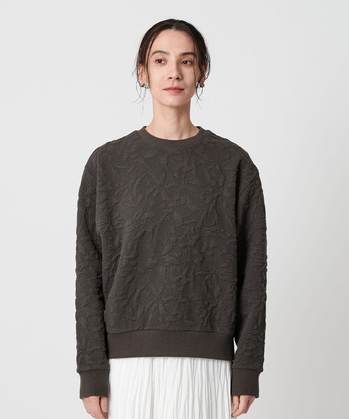 BEAUTY&YOUTH UNITED ARROWS（ビューティーアンドユースユナイテッドアローズ）の「ボタニカルジャガード プルオーバー（Tシャツ/カットソー・レディース・ブラック/ダークグレー/オフホワイト/ライム・FREE）」の19枚目の写真