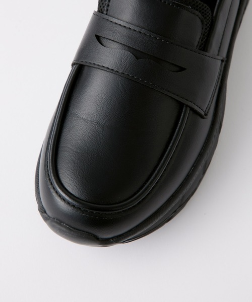 U.S. POLO ASSN.（ユーエスポロアッスン）の「U.S. POLO ASSN. /ユーエスポロアッスン 別注 ボリュームソール コインローファースニーカー（ローファー・レディース・ブラウン/ブラック・25cm/24cm/23cm）」の12枚目の写真