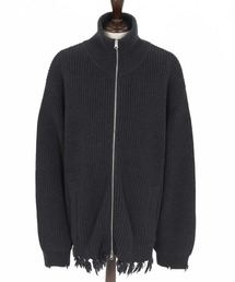 【ADAMPATEK/アダムパテック】cotton wool damaged driver’s knit ドライバーズニット