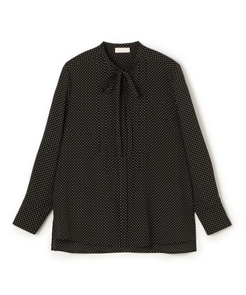 【TOMORROWLAND Ballsey】ミニドットプリントボウタイブラウス ミニドットプリント スリムボウタイブラウス（シャツ/ブラウス
