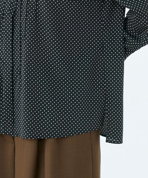 ミニドットプリント スリムボウタイブラウス（シャツ/ブラウス