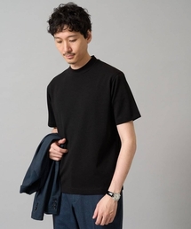 【イージーケア】ポンチモックネックスマートTシャツ【毛玉になりにくい/洗濯機で洗える】〈ON/OFF SERIES〉