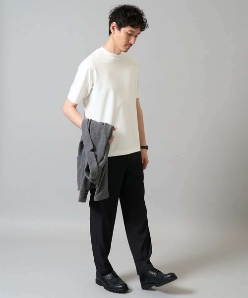 a.v.v（アーヴェヴェ）の「【イージーケア】ポンチモックネックスマートＴシャツ【毛玉になりにくい/洗濯機で洗える】〈ON/OFF SERIES〉（Tシャツ/カットソー・メンズ・ブラック/ホワイト・48/44/46）」の14枚目の写真