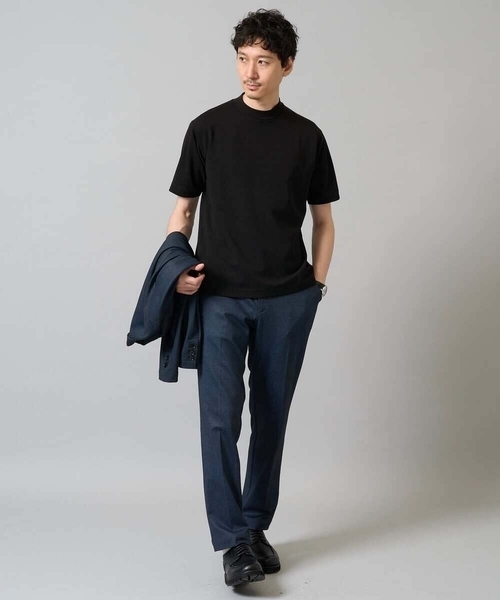 a.v.v（アーヴェヴェ）の「【イージーケア】ポンチモックネックスマートＴシャツ【毛玉になりにくい/洗濯機で洗える】〈ON/OFF SERIES〉（Tシャツ/カットソー・メンズ・ブラック/ホワイト・48/44/46）」の16枚目の写真
