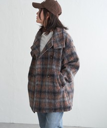 VENCEEXCHANGE | シャギーチェックスタンドコート(その他アウター)