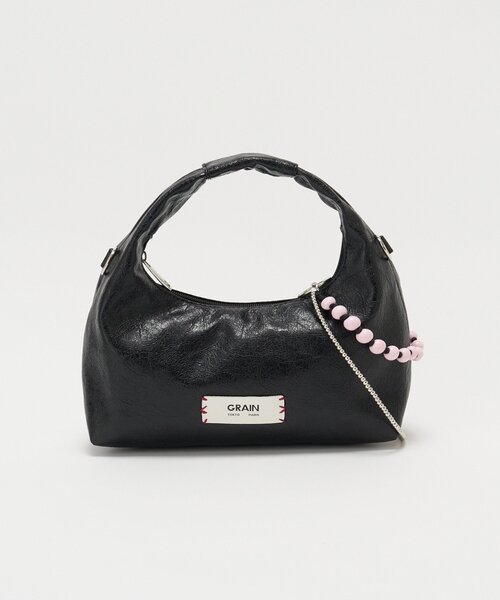 GRAIN（グレイン）の「【GRAIN/グレイン】ビーズチャーム付き2wayハンドバッグ（トートバッグ・レディース・ブラック/レッド/サックスブルー・FREE）」の11枚目の写真