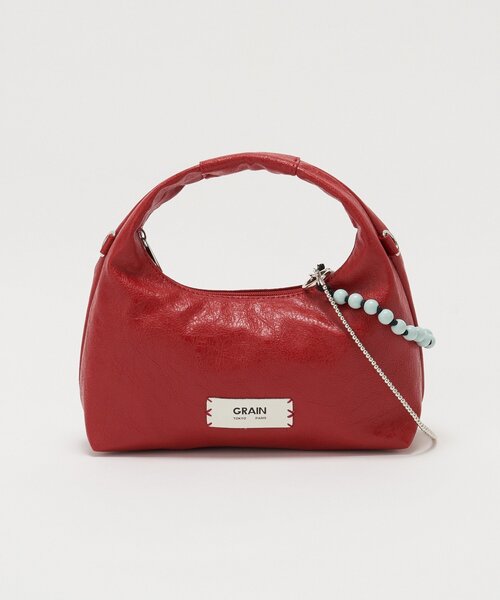 GRAIN（グレイン）の「【GRAIN/グレイン】ビーズチャーム付き2wayハンドバッグ（トートバッグ・レディース・ブラック/レッド/サックスブルー・FREE）」の19枚目の写真