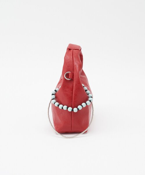 GRAIN（グレイン）の「【GRAIN/グレイン】ビーズチャーム付き2wayハンドバッグ（トートバッグ・レディース・ブラック/レッド/サックスブルー・FREE）」の17枚目の写真