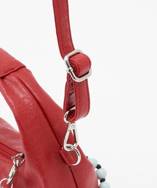 GRAIN（グレイン）の「【GRAIN/グレイン】ビーズチャーム付き2wayハンドバッグ（トートバッグ・レディース・ブラック/レッド/サックスブルー・FREE）」の20枚目の写真