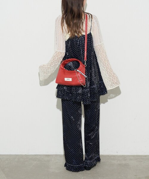 GRAIN（グレイン）の「【GRAIN/グレイン】ビーズチャーム付き2wayハンドバッグ（トートバッグ・レディース・ブラック/レッド/サックスブルー・FREE）」の6枚目の写真