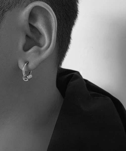 IZU】 シルバー フープピアス メンズ レディース ユニセックス リング