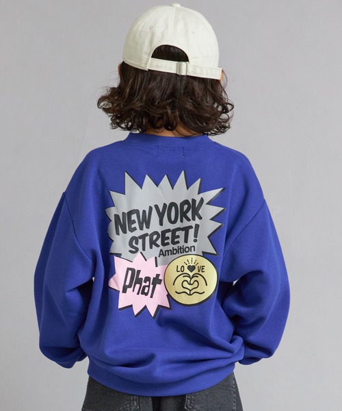 PAIRMANON STREET(ペアマノンストリート)の「裏起毛 ロゴプリント オーバーサイズ スウェット トレーナー【PAIRMANON STREET】(スウェット・キッズ・パープル/グレー系その他3/ネイビー/イエロー/グレー系その他2/パープル系その他/レッド/グリーン/ブラック系その他2/ブラック/イエロー系その他/グレー系その他/ブラック系その他/ブラック系その他3/グレー/ブラック系その他4/グレー系その他4・110/100/160/150/90/120/130/140)」の14枚目の写真