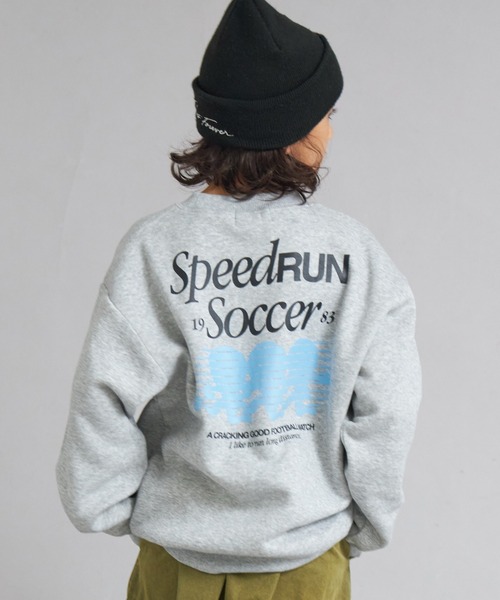 裏起毛 ロゴプリント オーバーサイズ スウェット トレーナー