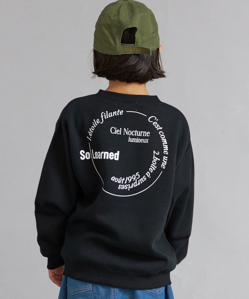 裏起毛 ロゴプリント オーバーサイズ スウェット トレーナー