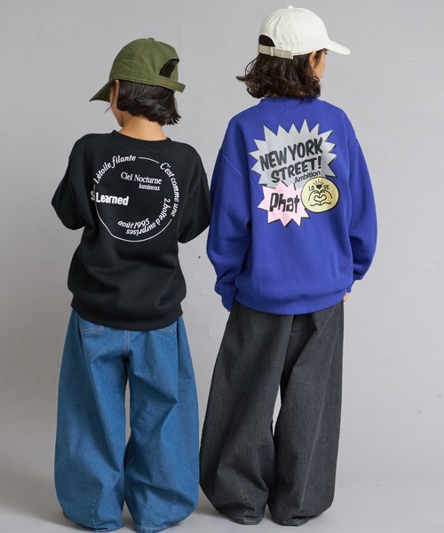 裏起毛 ロゴプリント オーバーサイズ スウェット トレーナー