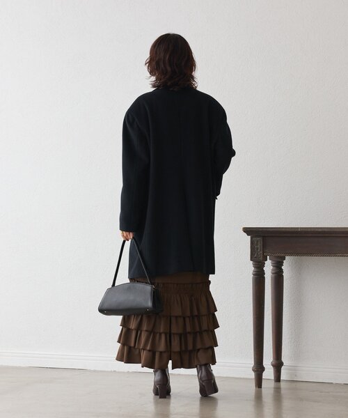 RIVE DROITE(リヴドロワ)の「【大人ハンサム】ウールビーバーテーラードコート(その他アウター・レディース・グレー/ブラック・38/36)」の6枚目の写真